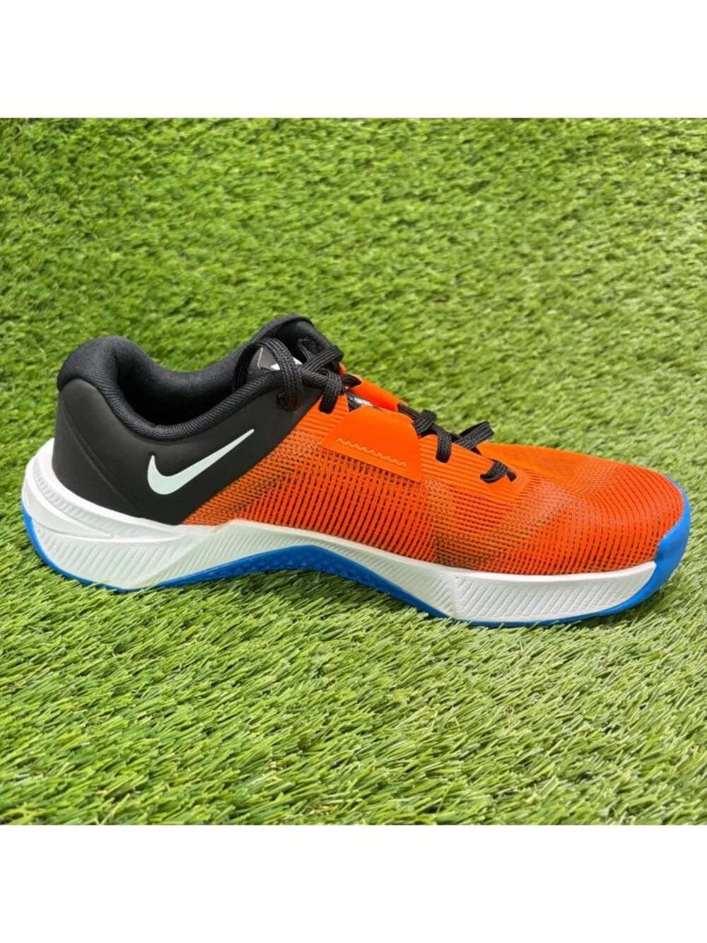 Nike Metcon 10 Men Size 12.5 Orange Black White Athletic Training Shoes Sneakers